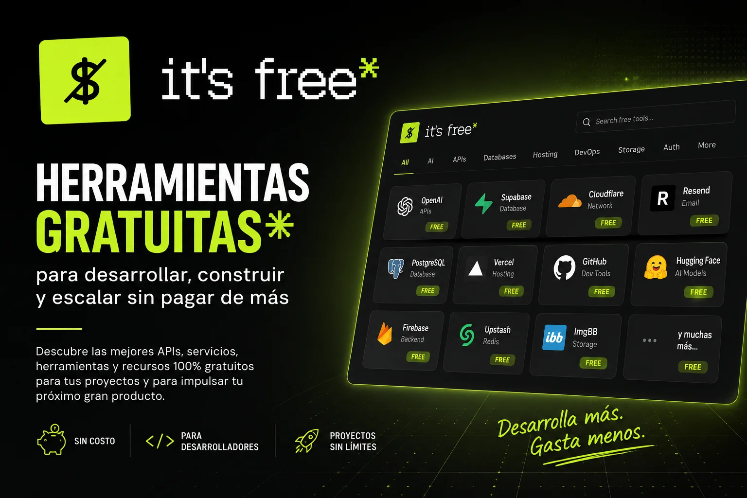 itsfree.dev — el directorio de herramientas gratuitas que no sabías que necesitabas