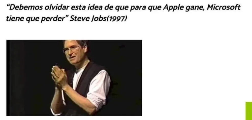 Steve Jobs: que Apple gane no significa que Microsoft tenga que perder