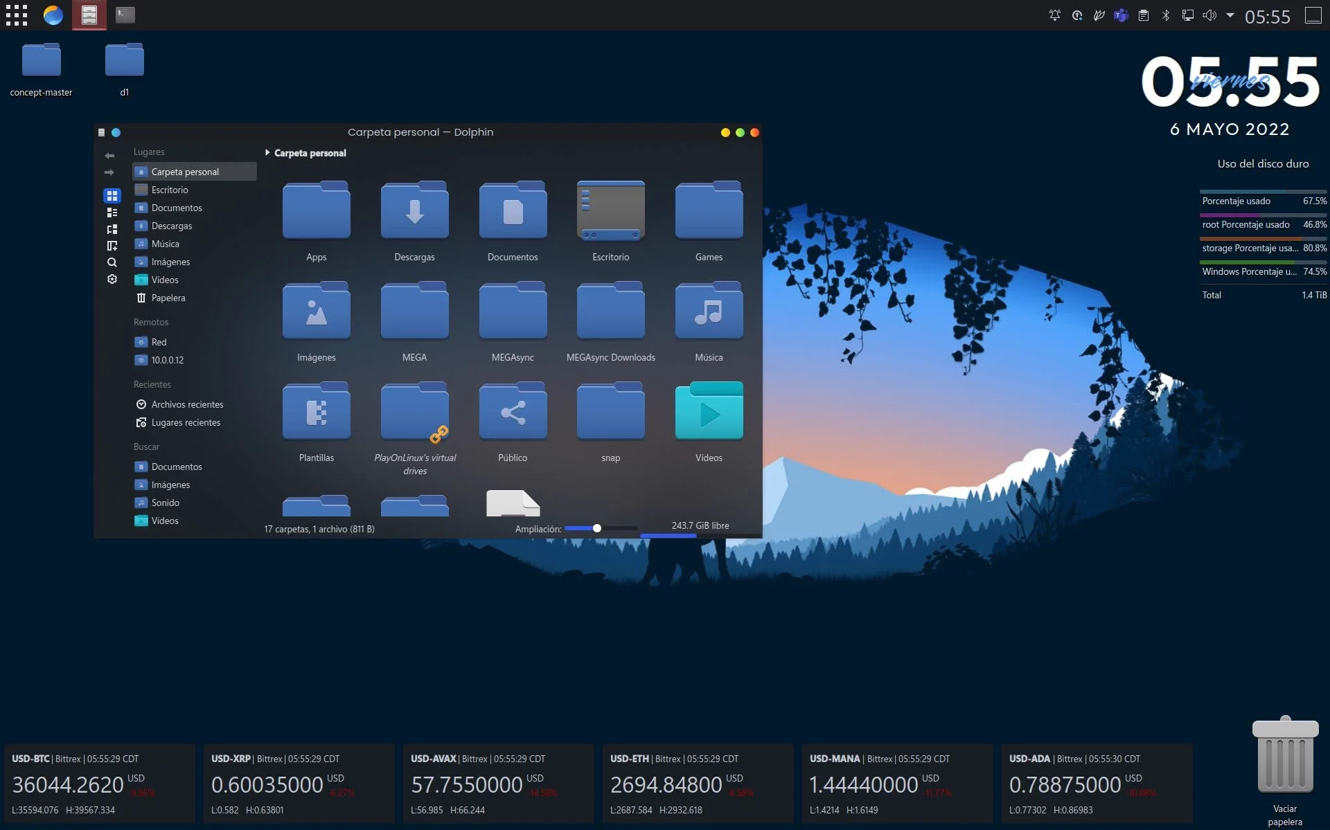 KDE Plasma 5, 2022