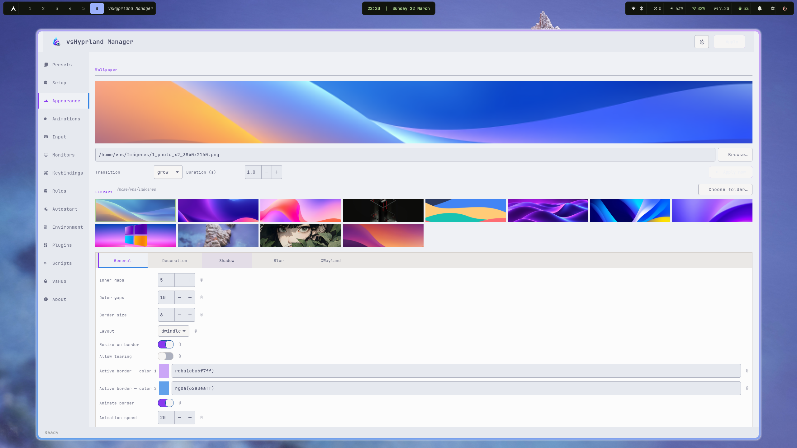 vsHyprland Manager: Editor Visual para Hyprland