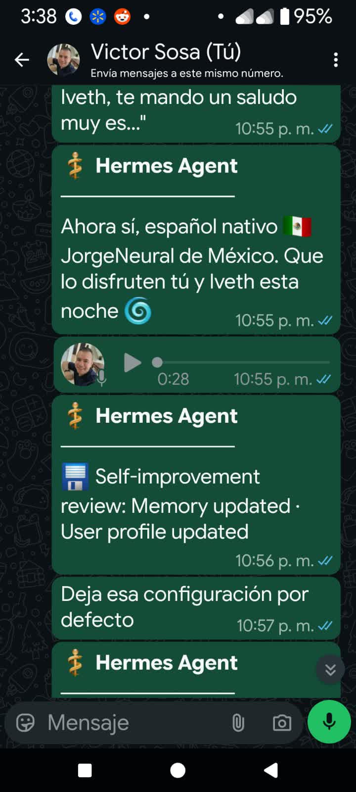 Audio de saludo por WhatsApp